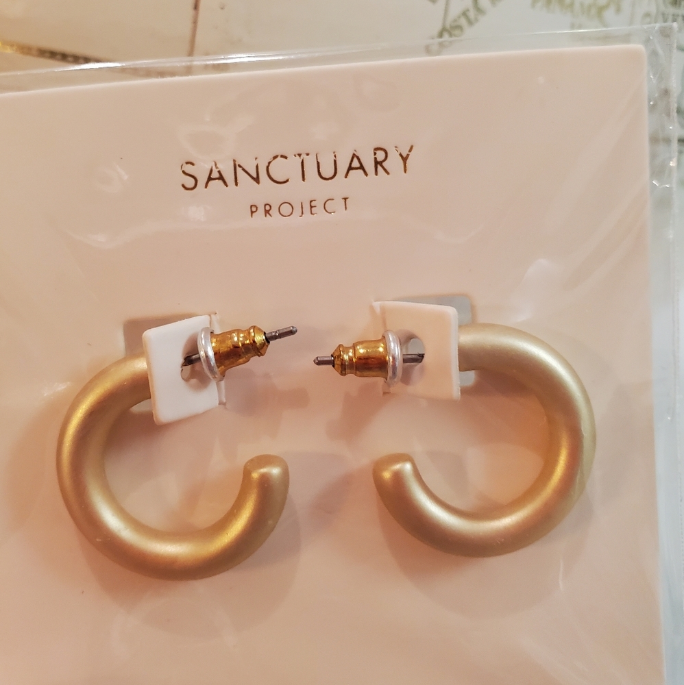 Sanctuary Project Matted Gold eaarings